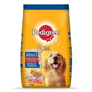 Pedigree Adult Dry Dog Food, Chicken & Vegetables, 3KG