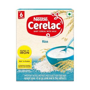 Nestle Cerelac Baby Cereal with Milk , Rice ,Stage 1, From 6 to 24 Months , Source of Iron & Protein , 300g