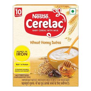 Nestle Cerelac Baby Cereal with Milk , Wheat Honey Dates , From 10 to 24 Months , Stage 3, Source of Iron & Protein , 300g