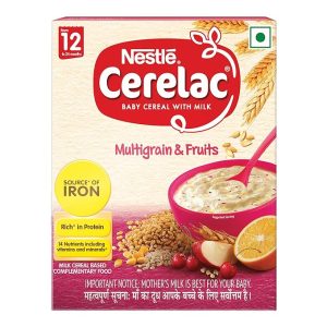Nestle Cerelac Baby Cereal with Milk , Multigrain & Fruits , From 12 to 24 Months ,Stage 4, Source of Iron & Protein , 300g