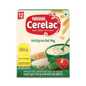 Nestle Cerelac Baby Cereal with Milk , Multigrain Dal Veg , From 12 to 24 Months , Stage 4, Source of Iron & Protein , 300g