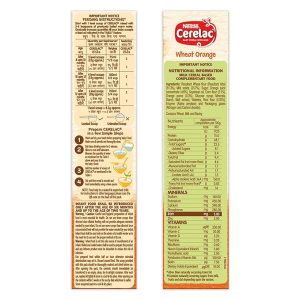 Nestle Cerelac Baby Cereal with Milk , Wheat Orange , From 8 to 24 Months ,Stage 2, Source of Iron & Protein , 300g